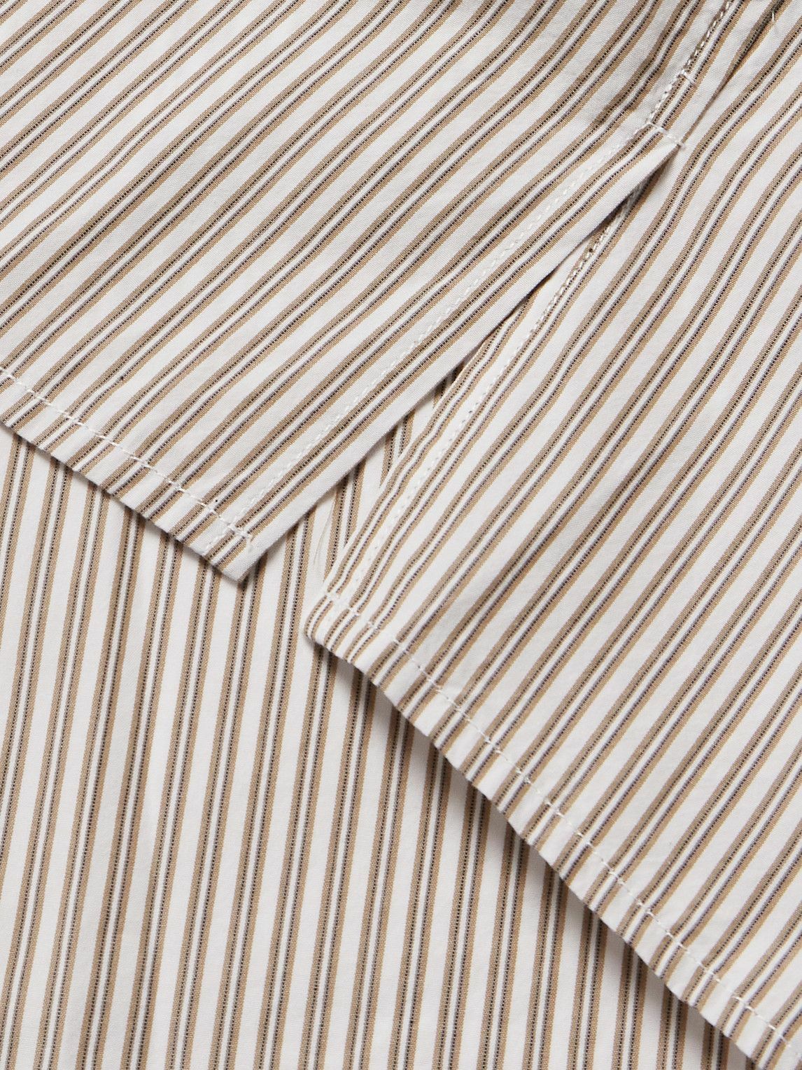 SSAM - Striped Cotton Shirt - Brown