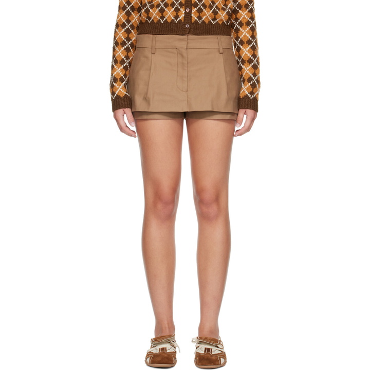 Photo: Acne Studios Beige Layered Satin Skort