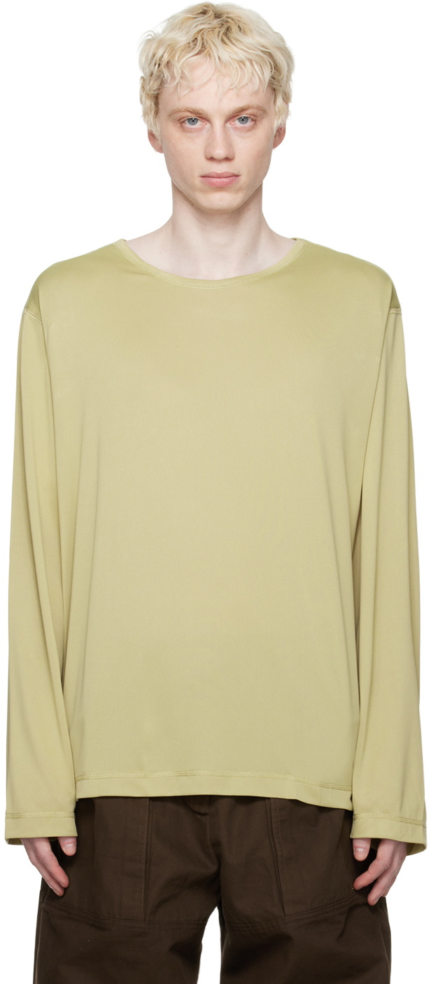 BRYAN JIMENÈZ Beige Weight Long Sleeve T-Shirt