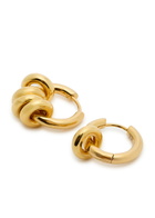 Timeless Pearly Ring-embellished 24kt Gold-plated Hoop Earrings - One Size