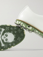 G/FORE - Camo Gallivanter Pebble-Grain Leather Golf Shoes - White
