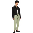 Vejas Green Jersey Tailored Trousers
