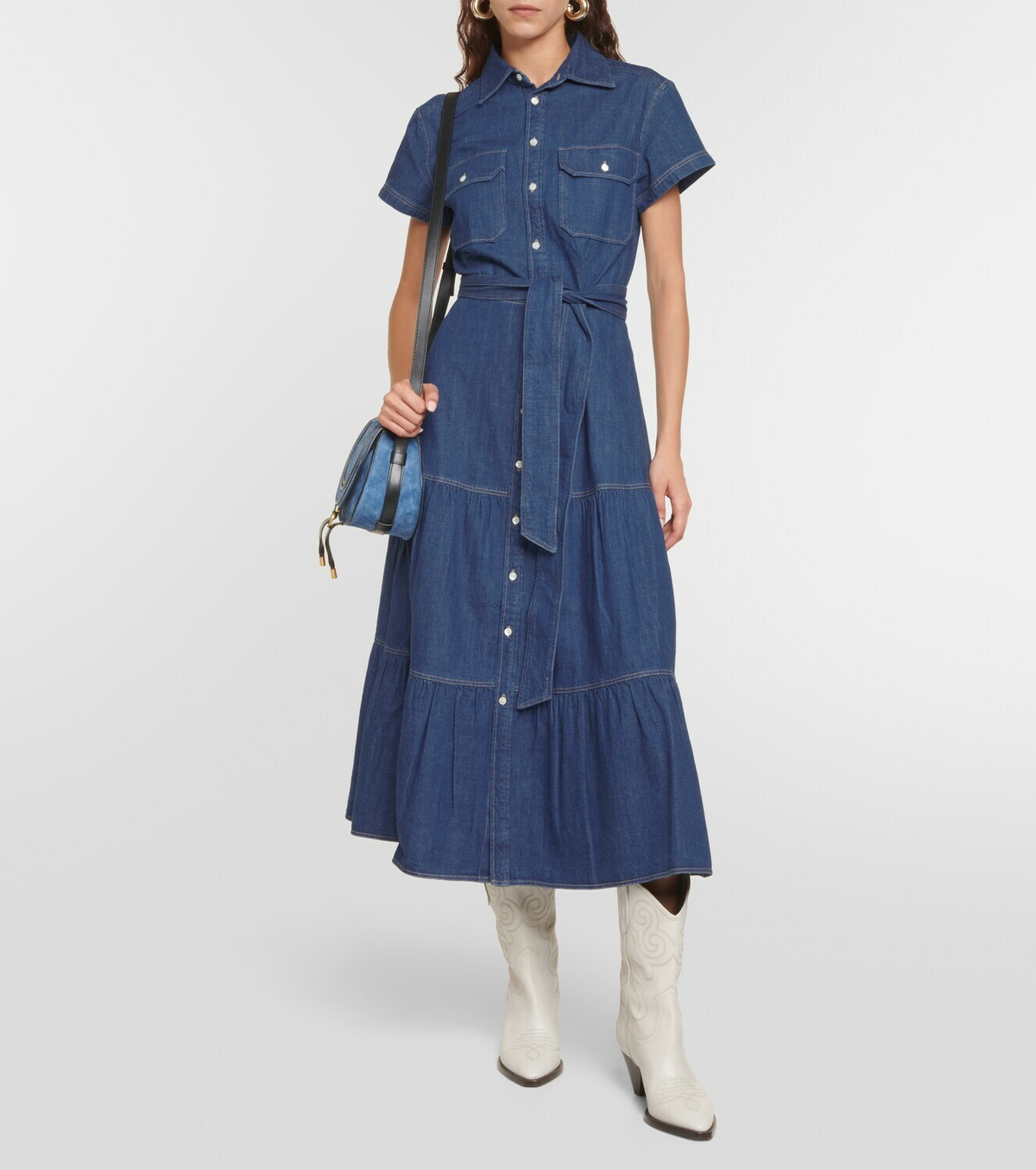 【 JEANS】 Midi Rip Polo Dress ★送料・関税込★大人気★ Polo Ralph Lauren Denim midi dress Polo Ralph Lauren