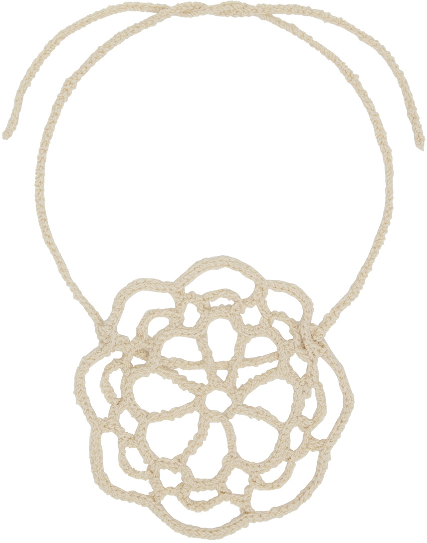 nastyamasha SSENSE Exclusive Beige Crochet Choker