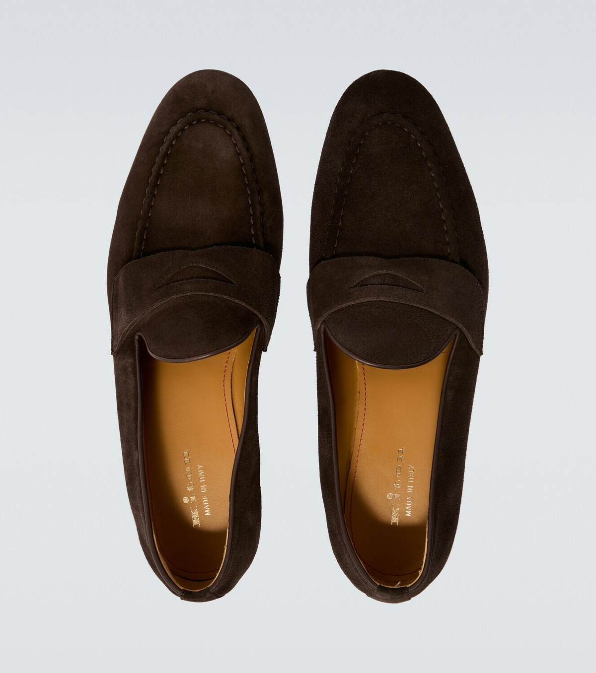 Kiton Suede penny loafers