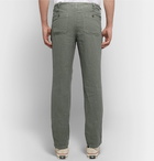 Hartford - Troy Slim-Fit Linen Drawstring Trousers - Men - Army green