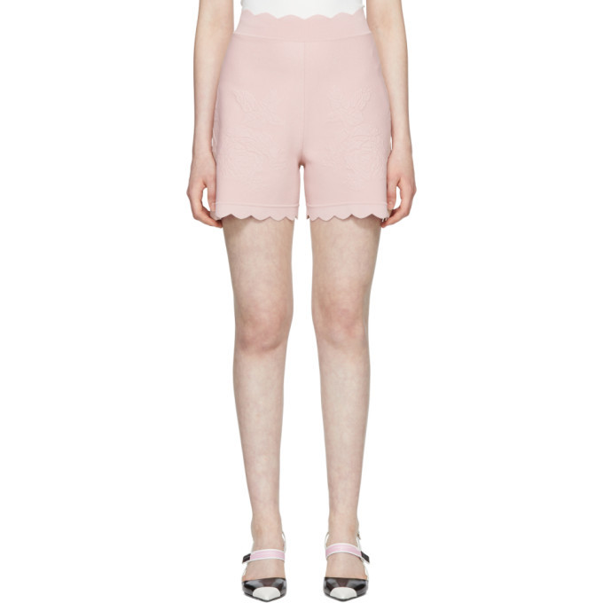 Photo: Alexander McQueen Pink Scalloped Knit Shorts