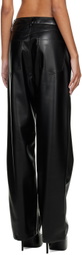 Sia Arnika Black Faux-Leather Trousers