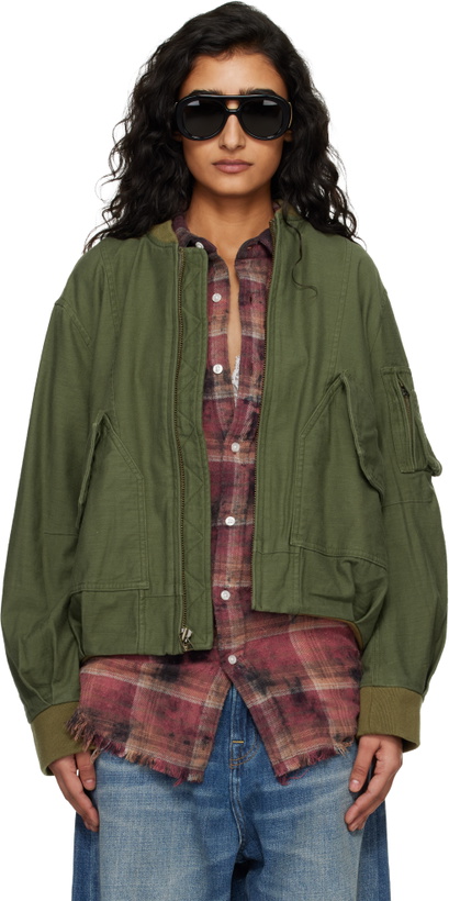 Photo: R13 Khaki Bubble Bomber Jacket