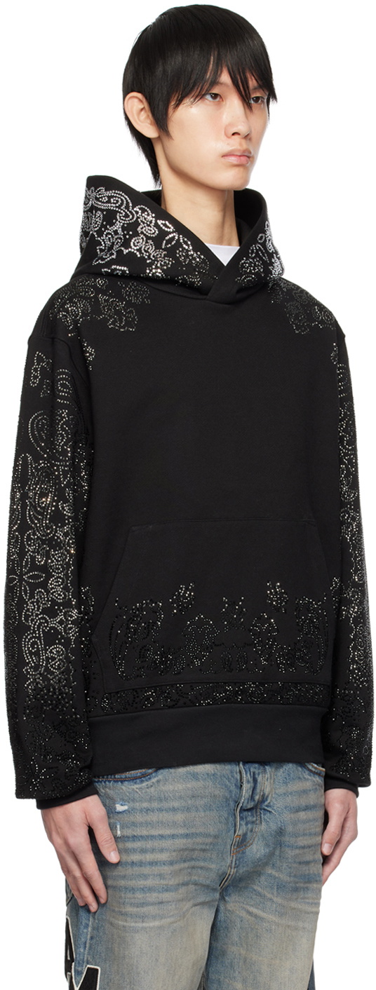 【AMIRI】アミリ ブラック Bandana フーディ AMIRIアミリパーカーフーディバンダナL