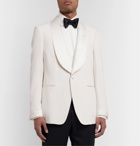 TOM FORD - Cream Shelton Slim-Fit Satin-Trimmed Wool and Mohair-Blend Tuxedo Jacket - Neutrals
