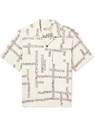 Kardo - Convertible-Collar Embroidered Cotton Shirt - Neutrals