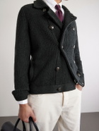 Brunello Cucinelli - Double-Breasted Ribbed Cashmere Cardigan - Gray