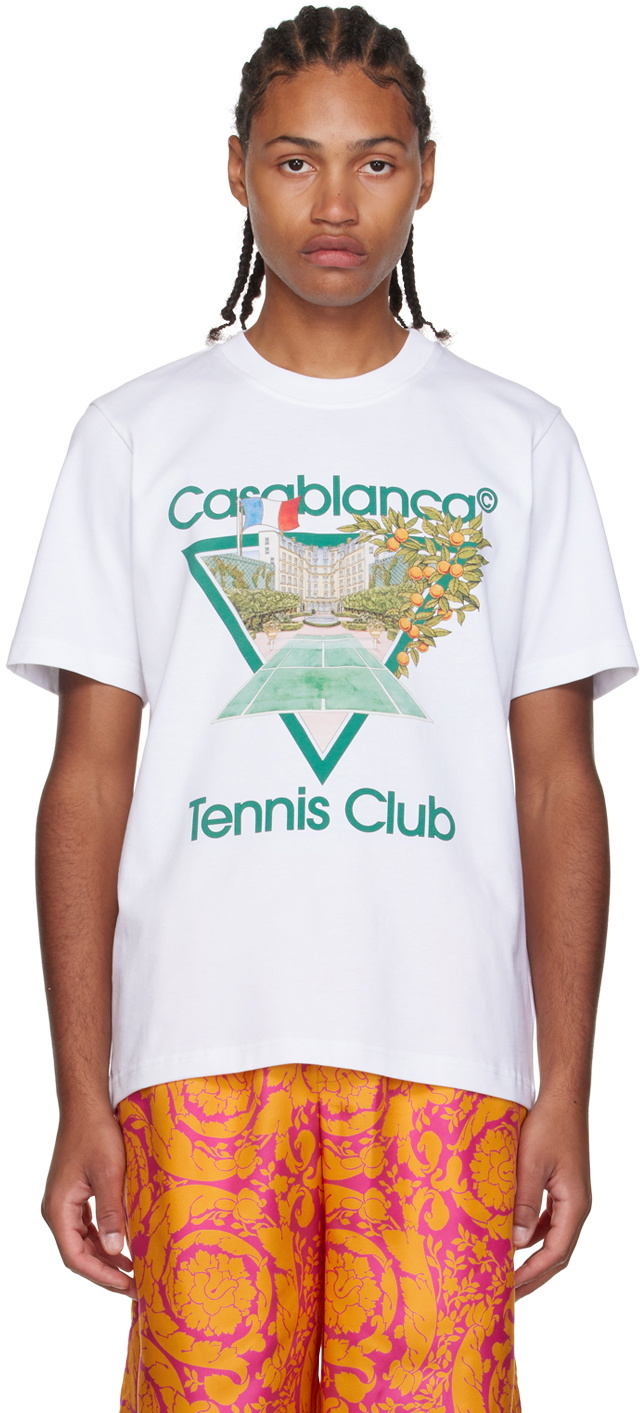 Casablanca White Tennis Club Icon TShirt Casablanca