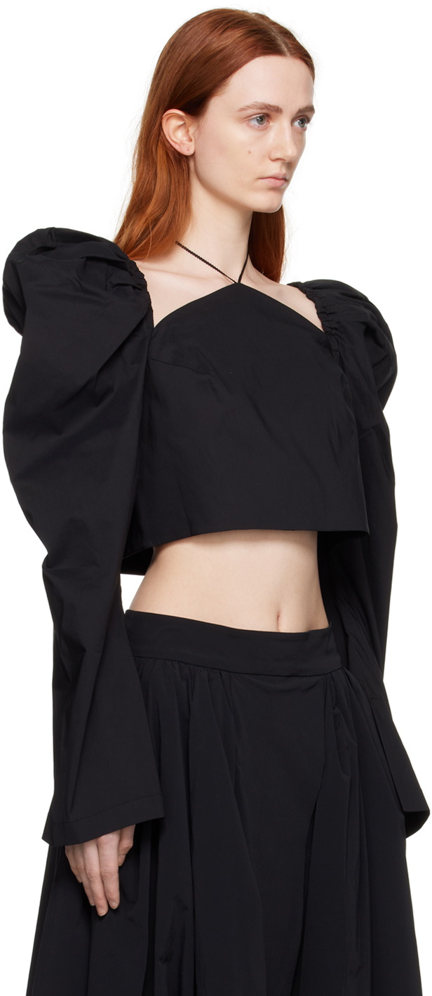 MINJUKIM Black Butterfly Blouse