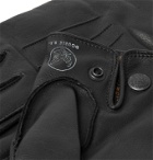 RRL - Cashmere-Lined Logo-Print Leather Gloves - Black