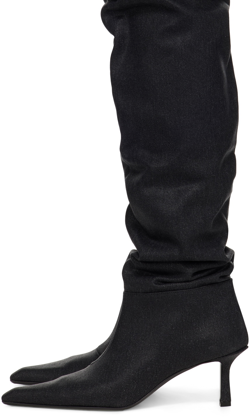 opium bolan似 black boots cut flare denim Rick Owens DRKSHDW Bolan Bootcut in Black Stretch Denim