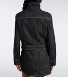 Courrèges Logo denim tweed jacket