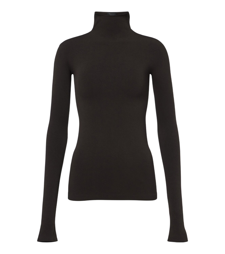 Photo: Gucci Jersey turtleneck top