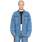 Marine Serre Blue Denim Trucker Jacket