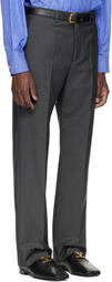 Valentino Gray Wool Trousers