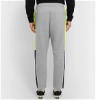 Aloye - Tapered Colour-Block Mélange Loopback Cotton-Jersey Sweatpants - Gray