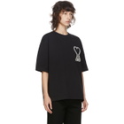 AMI Alexandre Mattiussi Black Oversized Logo Patch T-Shirt