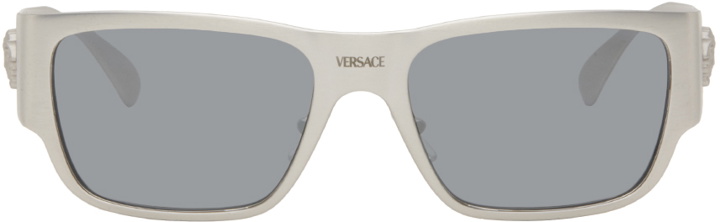 Photo: Versace Silver Rectangular Sunglasses