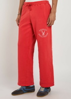 Cherry Los Angeles Hollywood Parachute Printed Cotton Sweatpants Red