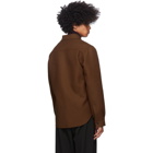 Brioni Brown Wool Double Overshirt