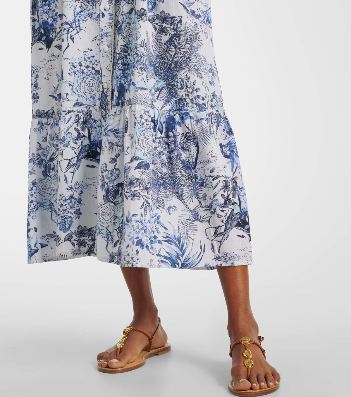 Melissa Odabash Kitty cotton and linen shirt dress