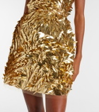 Oscar de la Renta Embellished mesh minidress