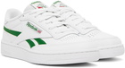 Reebok Classics White & Green Club C Revenge Sneakers