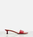The Row Combo leather slides