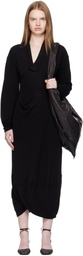 LEMAIRE Black V Neck Maxi Dress