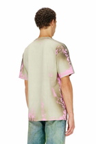 Diesel T-shirt in cracked leather-effect jersey - T-Shirts Mens in Multicolor