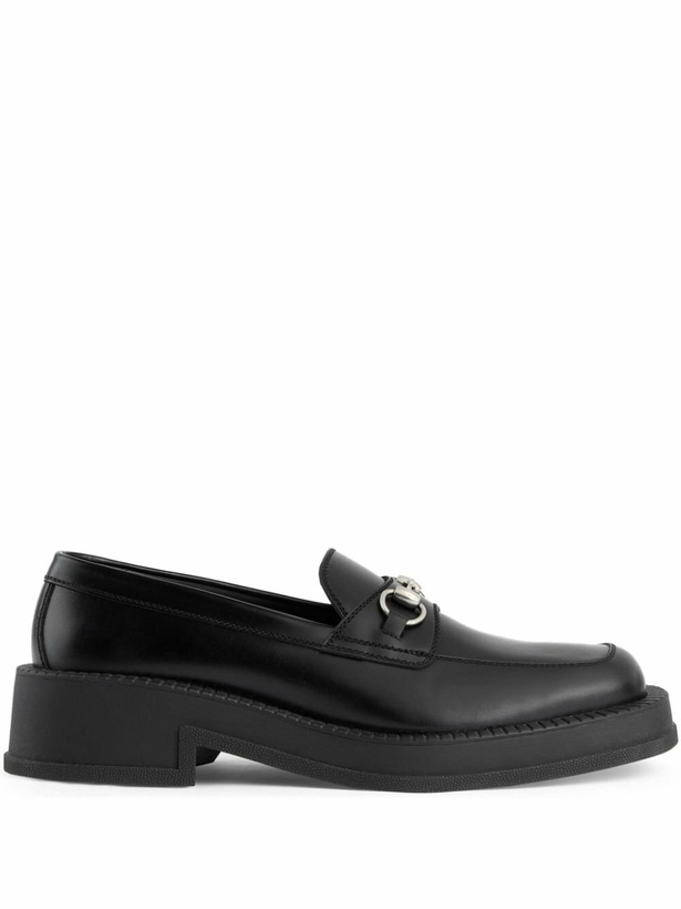 Photo: Gucci Black Horsebit Leather Loafers