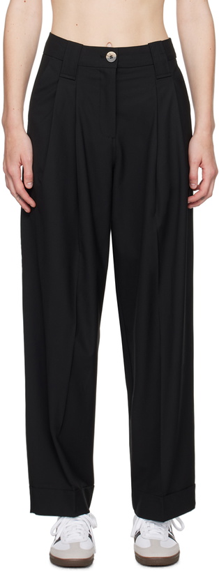 Photo: GANNI Black Drapey Trousers