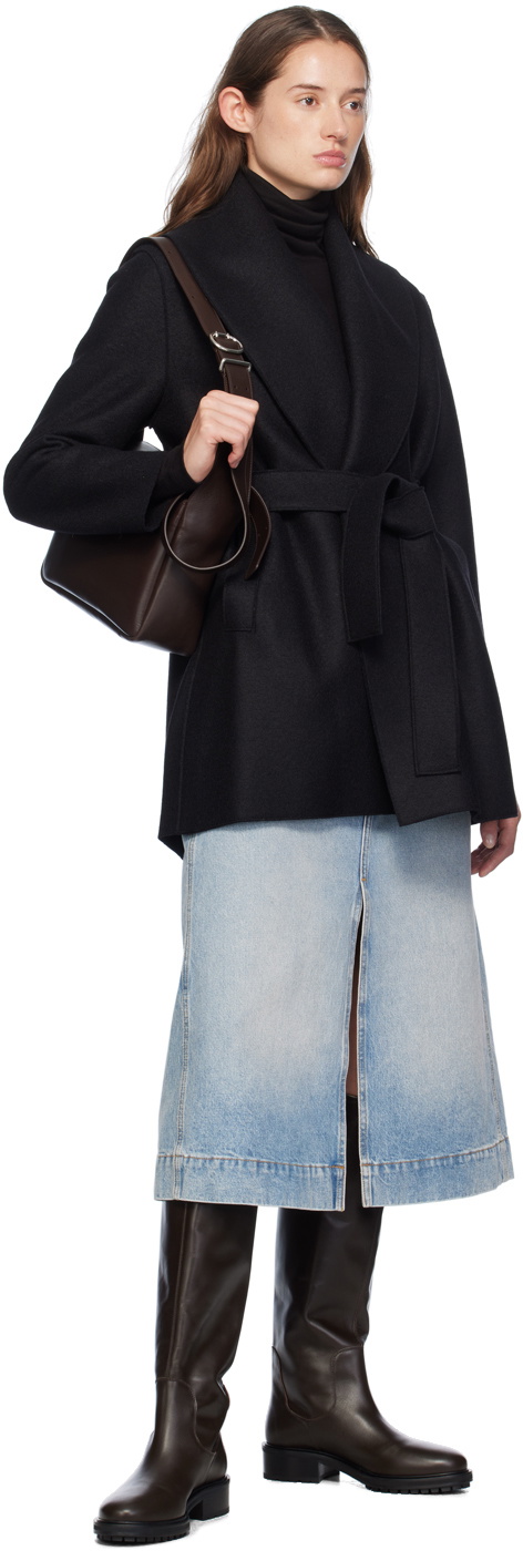Harris Wharf London Black Belted Jacket