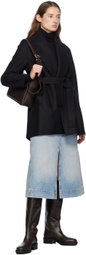 Harris Wharf London Black Belted Jacket