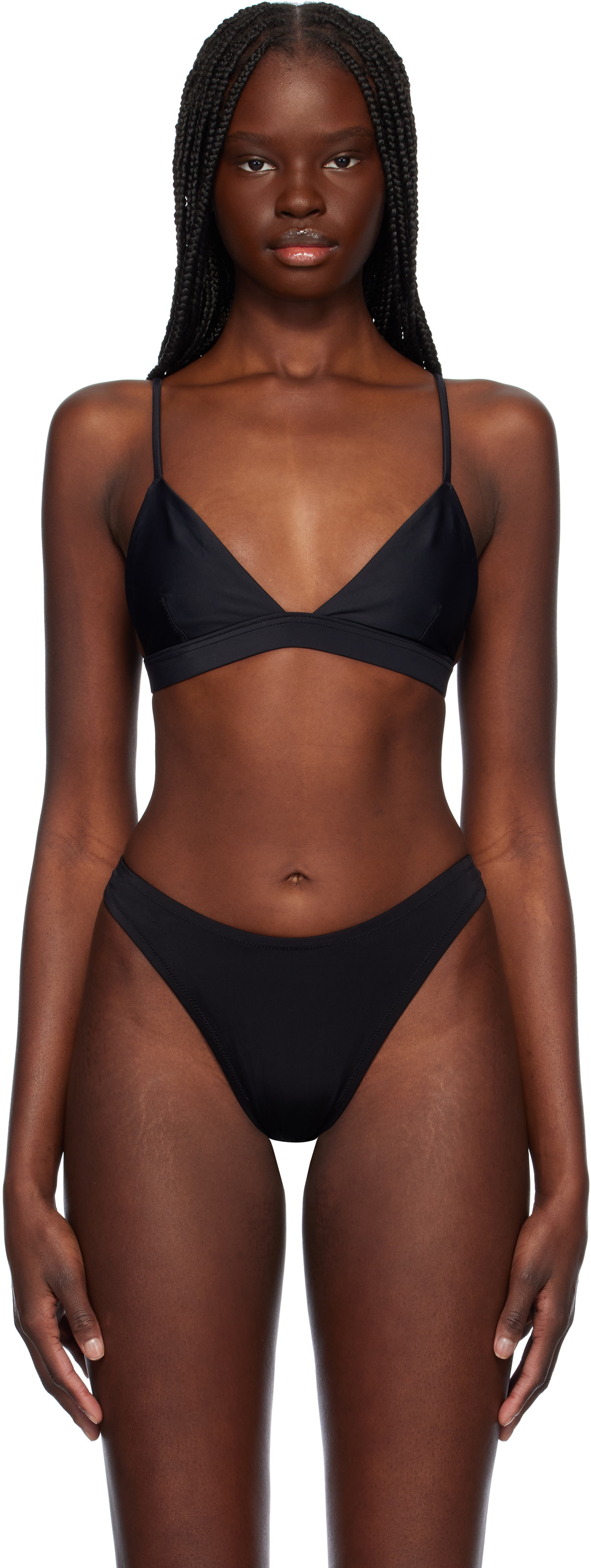 CDLP Black Triangle Bikini Top