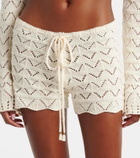 Bananhot Mina crochet cotton-blend shorts