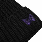 Needles Men's Merino Wool Beanie Hat in Black
