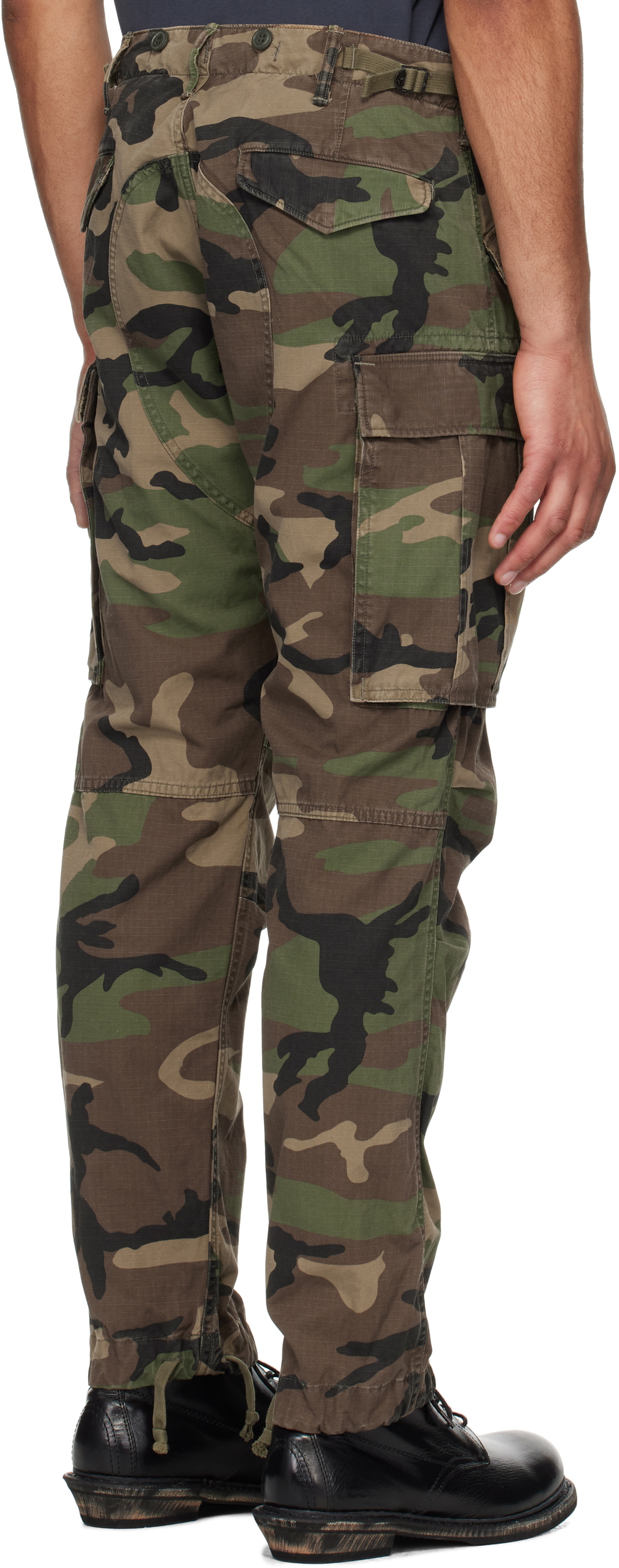RRL Khaki Regiment Camo Ripstop Cargo Pants RRL