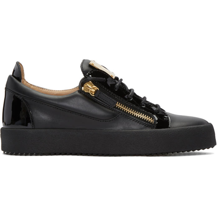 Photo: Giuseppe Zanotti Black Leather London Sneakers