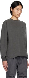 Uniform Bridge Gray Pocket Long Sleeve T-Shirt