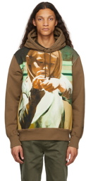 Undercover Brown Printed Hoodie