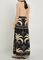 Johanna Ortiz Latin Rhythms Patterned Cotton Maxi Dress Black