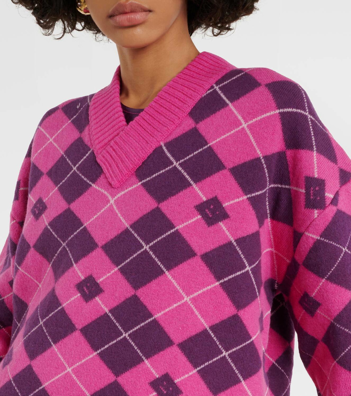 Acne Studios Jacquard wool blend sweater Acne Studios