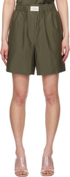 Silk Laundry Green Cotton Silk Boxer Shorts